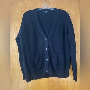 J.crew Cashmere blend long black cardigan!